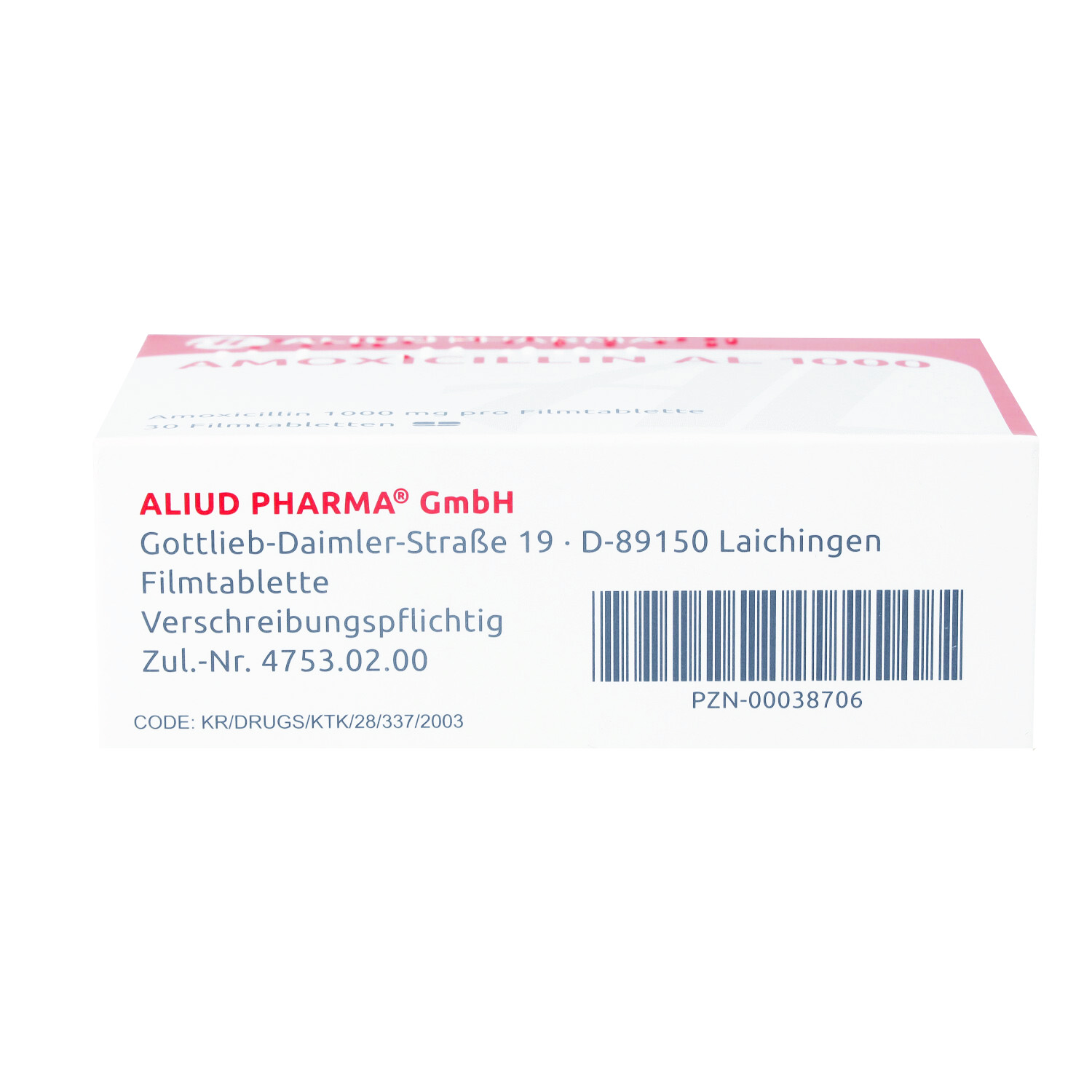 AMOXICILLIN AL 1000 Filmtabletten