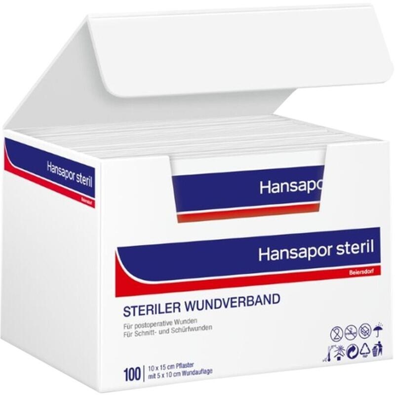 HANSAPOR steril Wundverband 10x15 cm